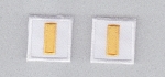 LT Lieutenant MEDIUM GOLD on WHITE rank insignia collar lapel patches SMALL 1"